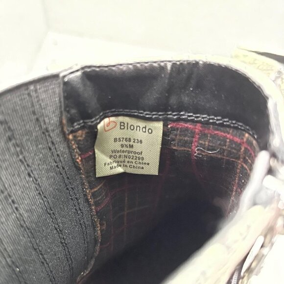 Blondo Women's NWT Elvina Snake Embossed Leather Waterproof Ankle Booties Sz 9.5 - Picture 4 of 9